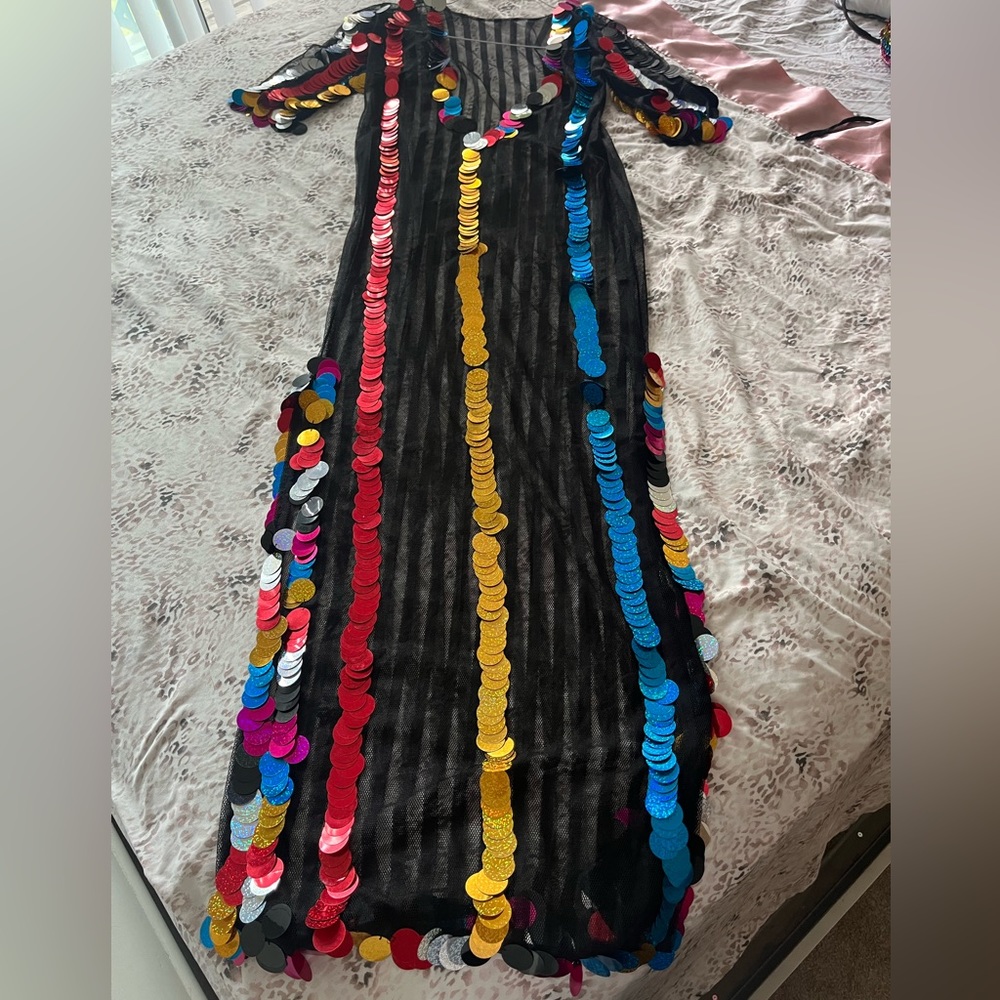 Colorful belly dancing costume